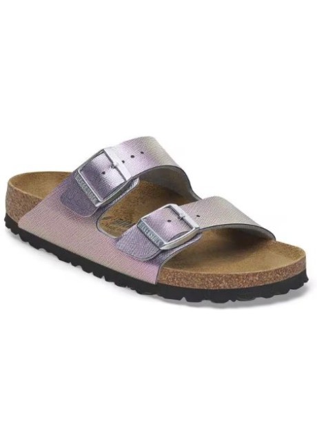 PIANELLE BIRKENSTOCK ARIZONA SAFFIANO IRID VIOLA BIRKO FLOR37