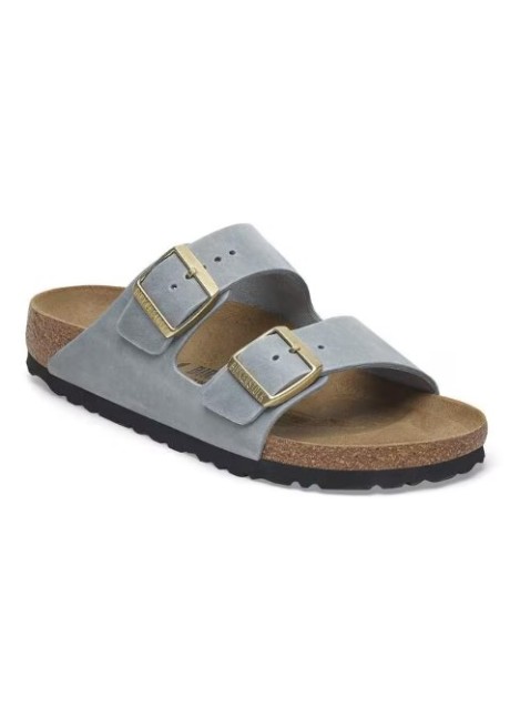 PIANELLE BIRKENSTOCK ARIZONA BASALT GRAY OILED LEATHER 42