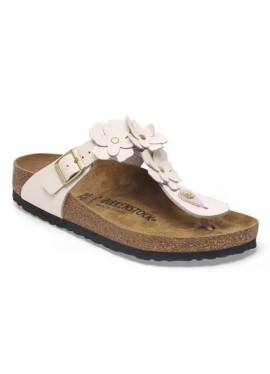 PIANINFRAD BIRKENSTOCK GIZEH FLOWERS LIGHT ROSE NATURAL LEATHER 36