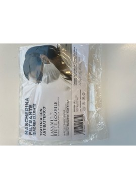 Mascherina filtrante idrorepellente trattata con antibatterico - per adulti