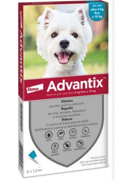 Adantix spot on 6 pipette per cani da 4 a 10 kg