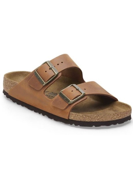 Pianelle Birkenstock Arizona pelle oliata cognac - misura 42