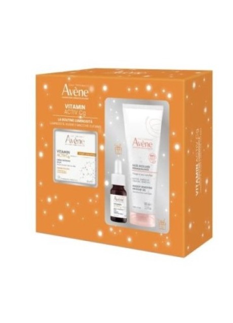 Avene Cofanetto Natale Vitamin Activ Cg - Crema Intensiva Illuminante 50 millilitri + Siero Correttore Luminosità 10 millilitri + Gel Micellare Struccante 100 millilitri 