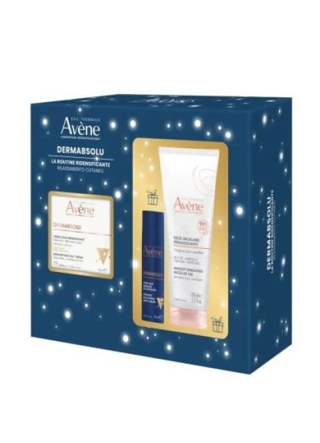 Avene Cofanetto Natale Dermabsolu - Crema Giorno Ridensificante 50 millilitri + Crema Notte intensiva Rimodellante 10 millilitri +  Gel Micellare Struccante 100 millilitri 