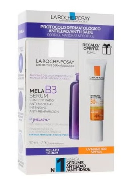 Cofanetto Mela B3 siero 30 millilitri + Uvmune Pigment 15 millilitri spf 50+ in omaggio - La Roche Posay