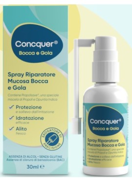 Conquer - Spray riparatore per la mucosa della bocca e della gola - 30 millilitri