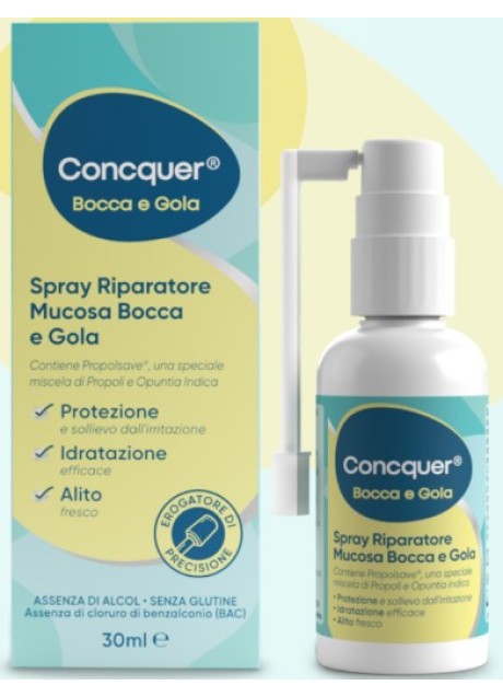 Conquer - Spray riparatore per la mucosa della bocca e della gola - 30 millilitri