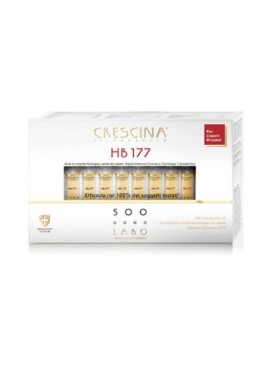 Crescina ricrescita  hb177 500 uomo - tecnologia transdermic 20+20 fiale da 3,5 millilitri