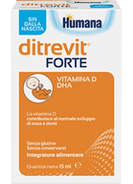 Ditrevit Forte gocce - Humana - 15 millilitri - vitamina D a partire da 1 anno