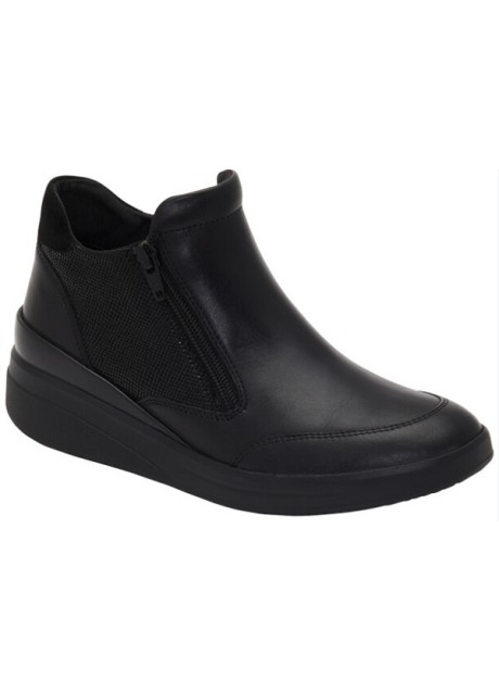 CALZATURA EMMA ANKLE BOOT LEATHER WOMAN BLACK PELLE 39