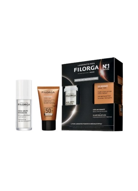 Filorga cofanetto solari Skin Unify Intensive 30 millilitri + Uv Bronze face 40 millilitri