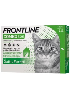 Frontline combo spot on antiparassitario - 3 pipette da 0,5 millilitri per gatti adulti e furetti