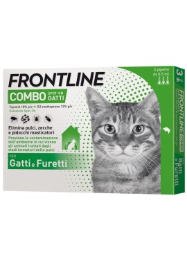 Frontline combo 3 pipette da 0,5 millilitri per gatti e furetti