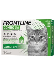 Frontline combo spot on antiparassitario -  6 pipette per gatti adulti o furetti