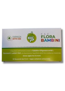 FSC Flora - 6 miliardi di fermenti lattici vivi e fibre per il benessere intestinale - 10 flaconcini
