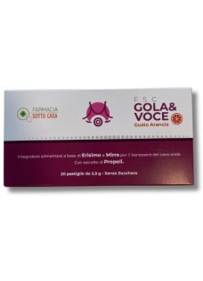 FSC Gola & Voce - 20 caramelle gusto arancia per lenire la gola infiammata e supportare il tono della voce