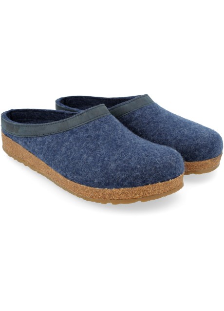 Clogs Haflinger in feltro colore jeans - ciabatta misura 44