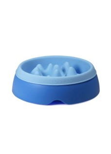 Ciotola K2 in polipropilene con dissuasore in silicone azzurro