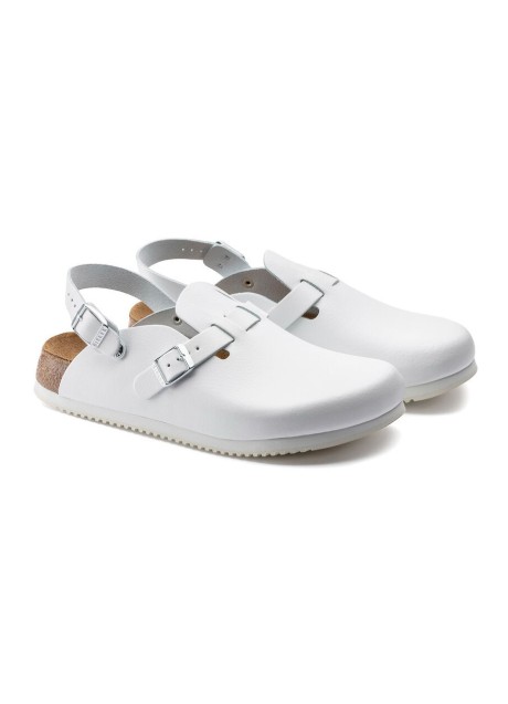 Birkenstock Kay SL, pelle naturale, colore bianco, misura 44