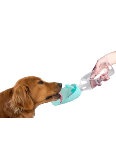 Leaf dispenser acqua da viaggio in silicone azzurro