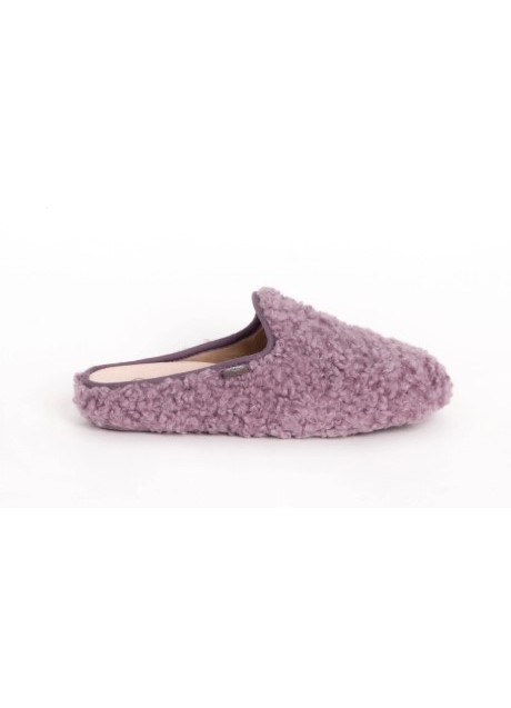 MADDY CURLY SYNTHETIC FUR CIABATTA WOMAN LILAC 40