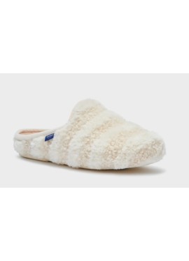 MADDY STRIPED SYNTHETIC FUR W LIGHT CREAM 40