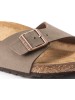 Birkenstock Madrid Birko Flor, effetto nabuck colore mocha, misura 41