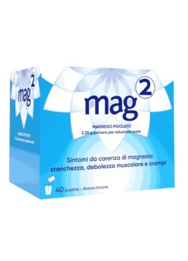Mag 2 - 40 buste da sciogliere in acqua da 2,25 grammi - magnesio pidolato