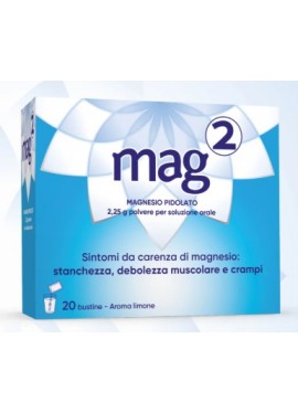 Mag 2 - 20 buste da sciogliere in acqua da 2,25 grammi - magnesio pidolato