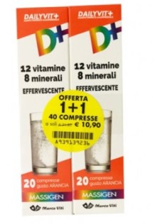 Massigen dailyvit+ multivitaminico per adulti - confezione 20+20 compresse effervescenti