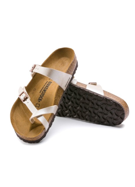 Birkenstock Mayari Briko Flor, colore bianco perlato, misura 40