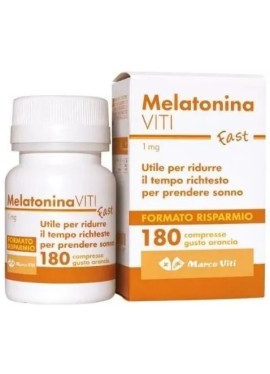 Melatonina Viti fast 1milligrammo - 180 compresse da sciogliere in bocca gusto arancia, senza glutine e senza lattosio
