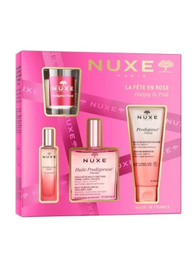 Nuxe cofanetto olio prodigioso floreale 2025 - 1 olio prodigioso floreale 100 millilitri + 1 profumo prodigioso floreale 15 millilitri + 1 gel doccia 100 millilitri + candela profumata