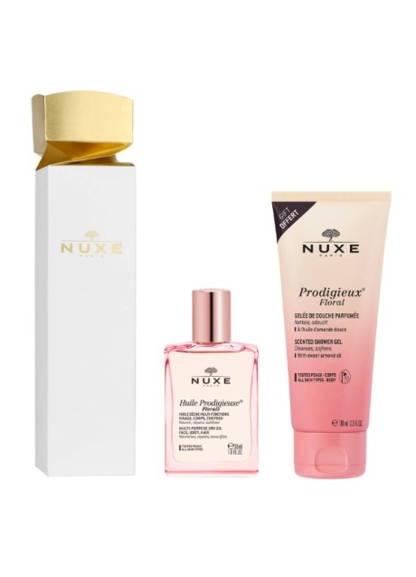 Nuxe cracker Prodigieuse floreale - olio prodigioso floreale 30 millilitri + gel doccia prodigioso floreale 100 millilitri