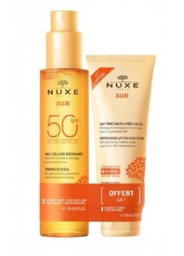 Cofanetto Nuxe sun olio spf50 150 millilitri + crema doposole 100 millilitri