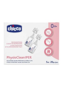 Chicco Physioclean soluzione salina ipertonica 20 flaconcini da 5 millilitri