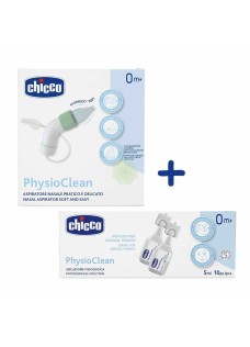 Chicco PhysioClean Kit Aspiratore nasale + Soluzione fisiologica