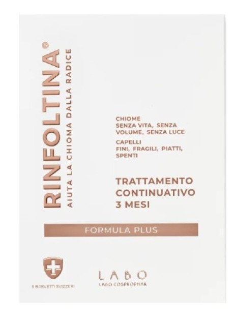 Rinfoltina formula plus per capelli lunghi - 3 mesi di trattamento - flacone da 100 millilitri- Labo