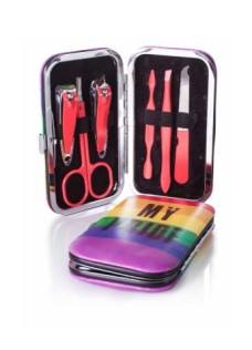 POKHARA- set manicure forbicine+ tagliaunghie+ lima+ pinzette