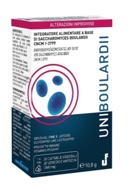 Uniboulardii - 30 capsule - integratore per i disturbi intestinali