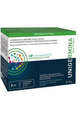 Unigermina pre&pro biotico - 30 buste - integratore di fibra e fermenti lattici