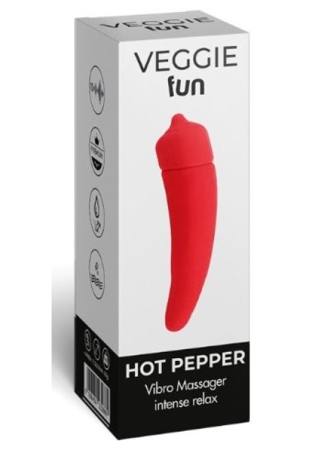 Vibrating veggie hot pepper - massaggiatore vibrante a forma di peperoncino 12 centimetri