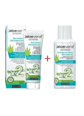 Zuccari Aloevera2 gel 80 millilitri + Aloevera2 detergente intimo 250 millilitri - confezione promo