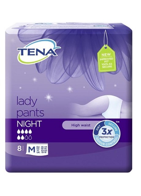 TENA LADY PANTS NIGHT M 8PZ