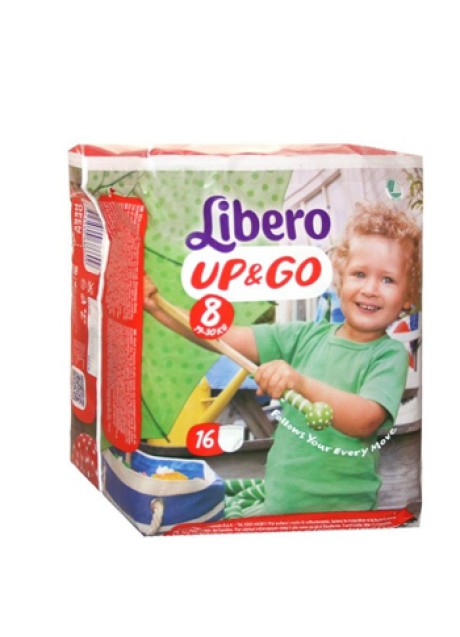 LIBERO UP&GO PANNOLINO PER BAMBINO TAGLIA 8 19-30 KG 16 PEZZI