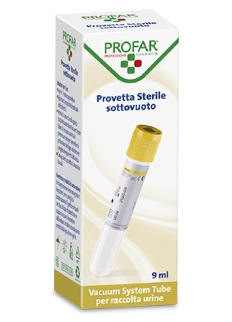 PROVETTA STERILE PER RACCOLTA URINE ASPIRAZIONE SOTTOVUOTO 10 ML PROFAR