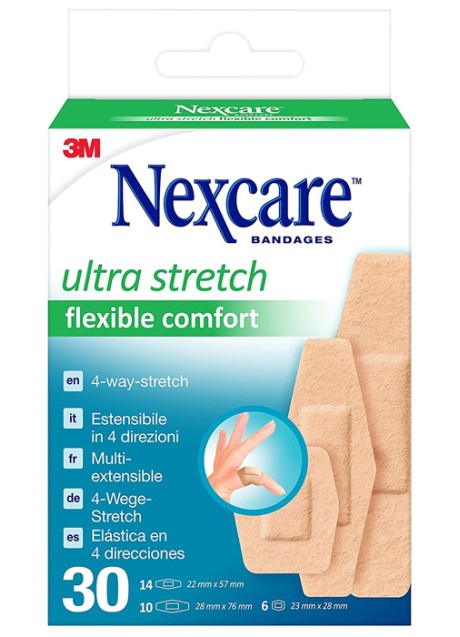 CEROTTO PREPARATO NEXCARE COMFORT 360 GRADI N1130ASD04 ASSORTITI 3 MISURE 14 CEROTTI 22X57MM + 6 CEROTTI 23X28MM + 10 CEROTTI 28X76MM