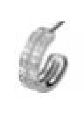 BJT993 ORECCHINI CRYS HALF STAINLESS STEEL