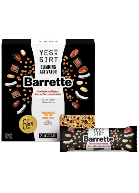 YES SIRT BARRETTE DATTERI MEDJOUL-COCCO-CIOCCOLATO FONDENTE6X25 G