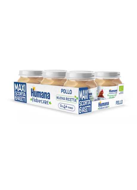 HUMANA OMOGENEIZZATO DI POLLO BIOLOGICO 6 VASETTI DA 80 G